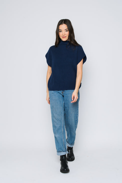 Shawna-Sleeveless Funnel Neck
